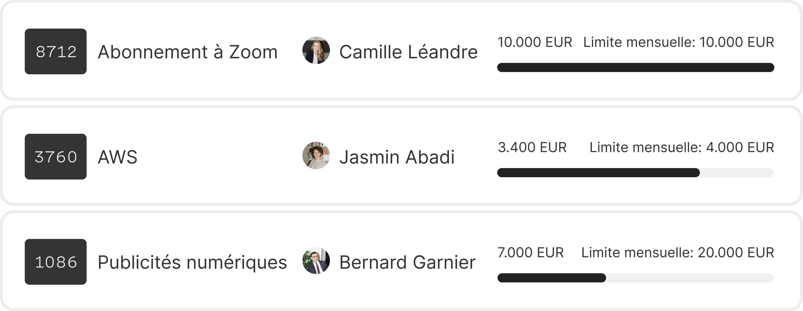  cartes fournisseurs