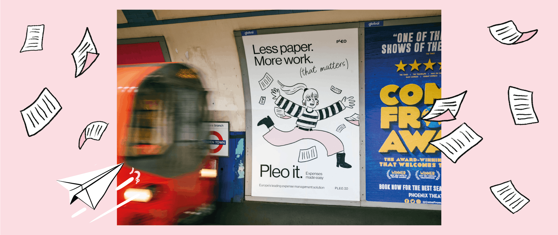 Less paper. More work (that matters): Pleo’s latest London campaign