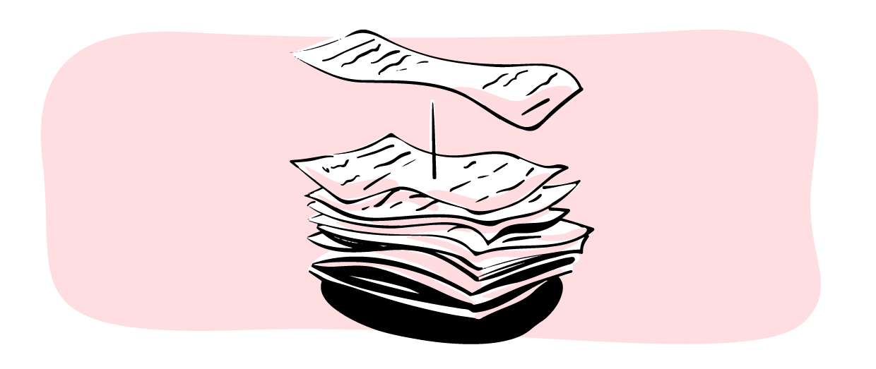 Stack of receipts